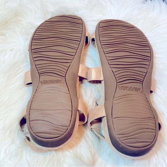 Vionic Jodie Rose Gold Women's Arch Support Sandals Sz-10 - Picture 4 of 4